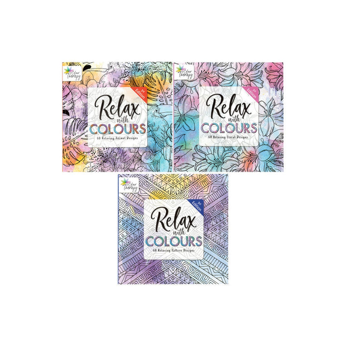 Colouring Book - Colour Therapy S1 - 3 Assorted