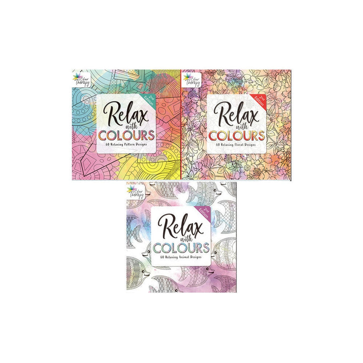 Colouring Book - Colour Therapy S2 - 3 Assorted