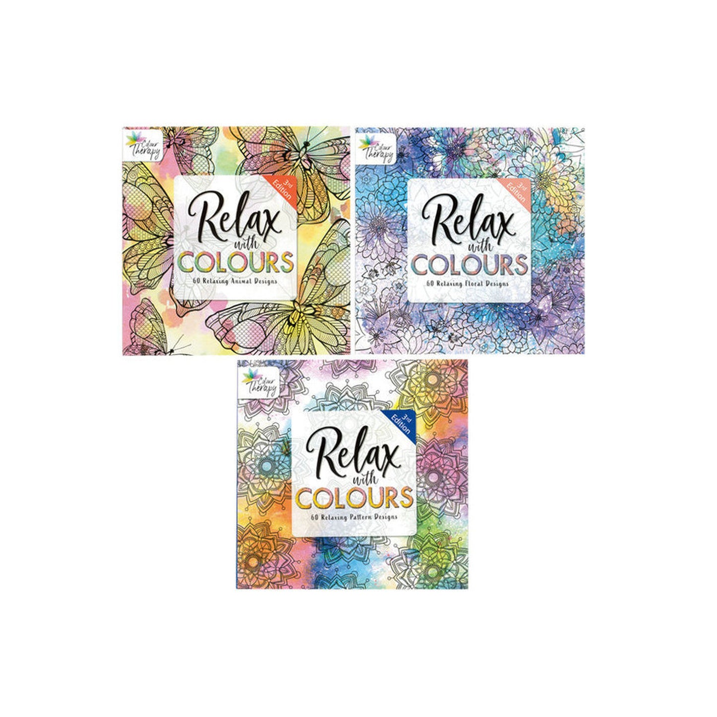 Colouring Book - Colour Therapy S3 - 3 Assorted