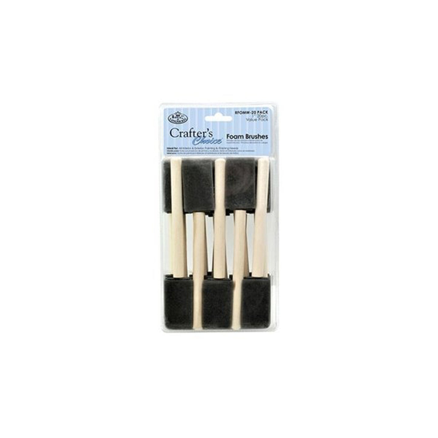 Foam Brushes 25mm (1inch) - Pack of 20