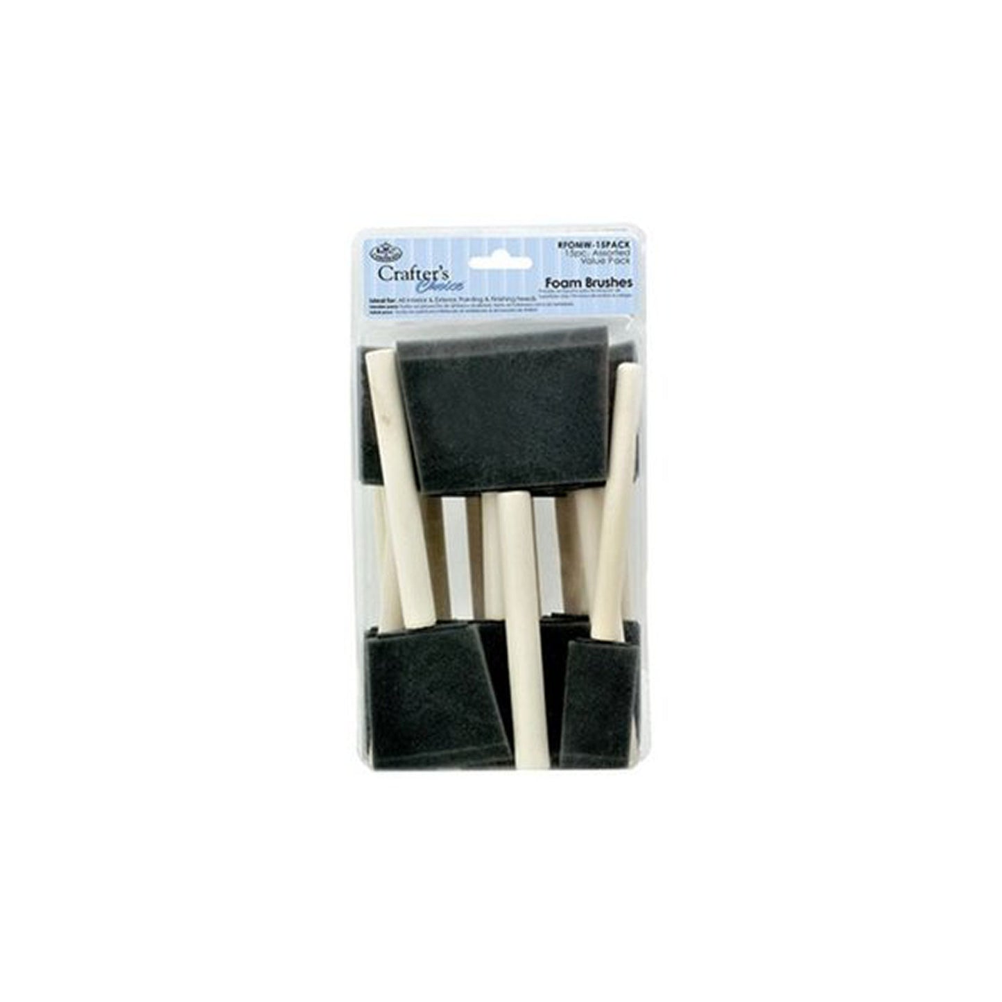 Foam Brushes 25, 50, 75mm - Pack of 15