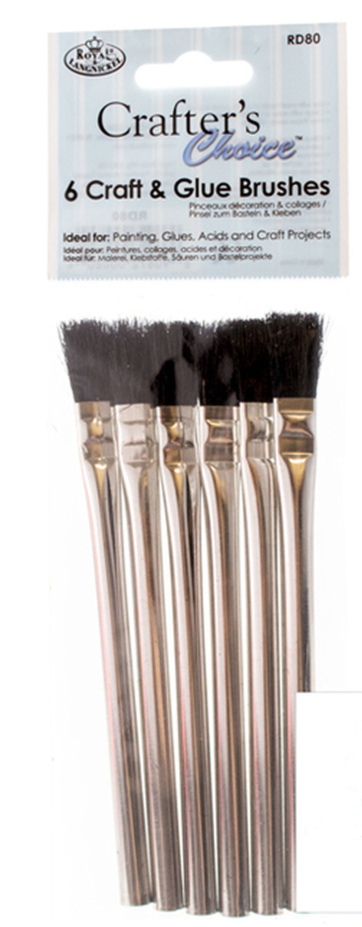Craft & Glue Brushes - Pack of 6