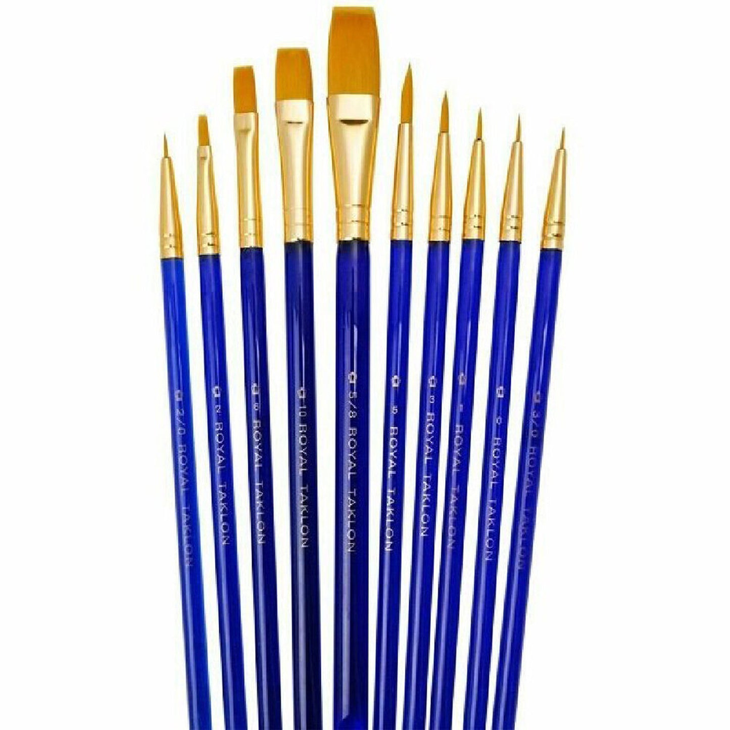 Brush Set Gold Taklon SVP1 - 10 Assorted