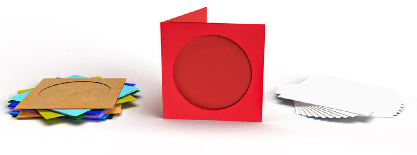 Cards Small SQ - Round Aperture Assorted - pack of 10