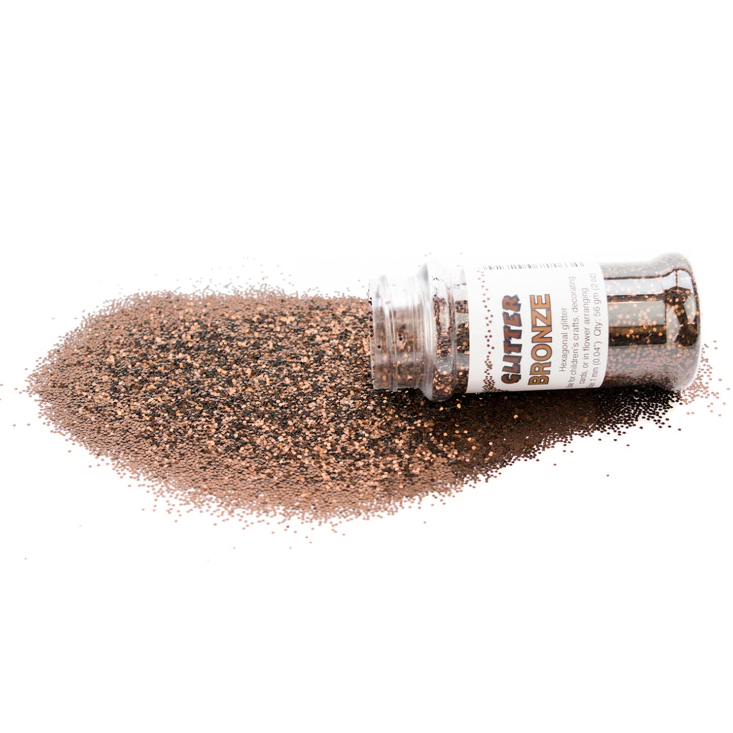 Glitter - Large Flakes - 55g (2oz) Jar - Bronze Brown