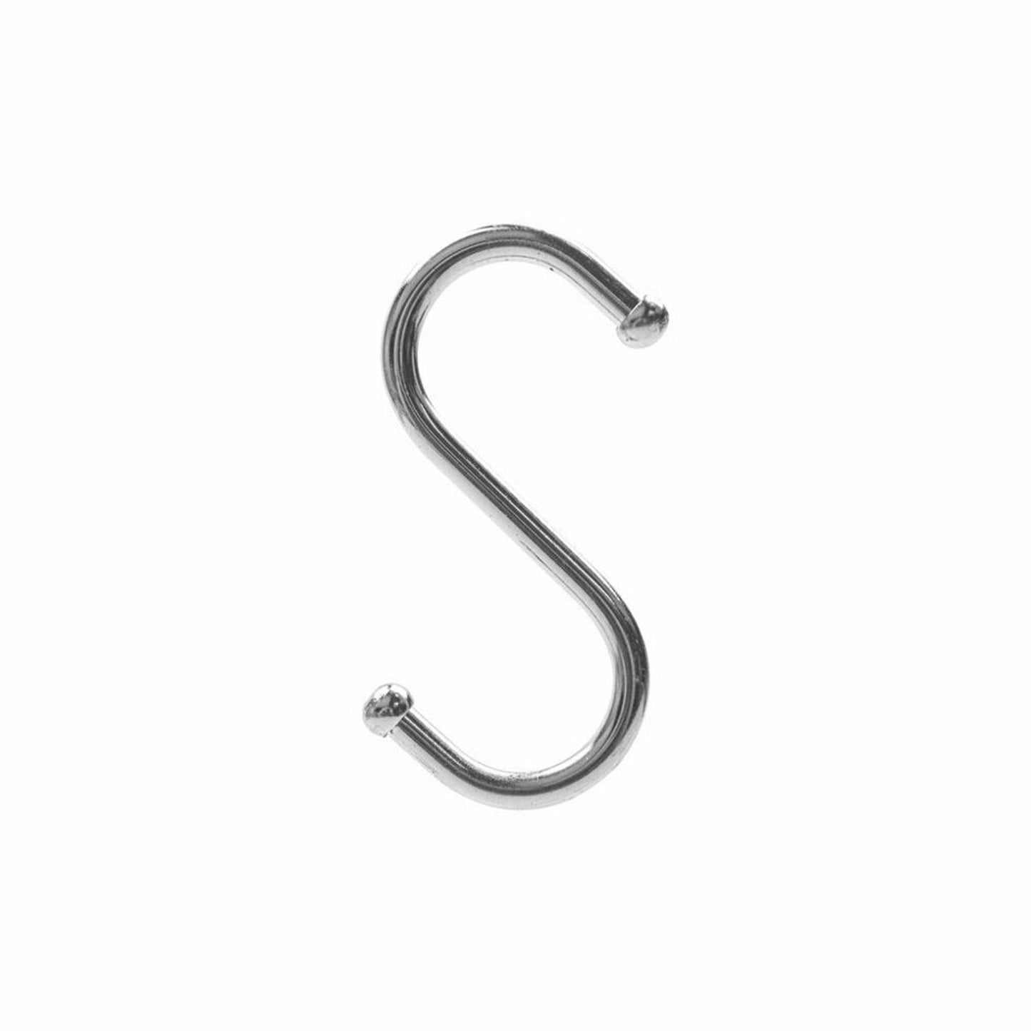 Metal "S" Hook - 75mm - Chrome Finish