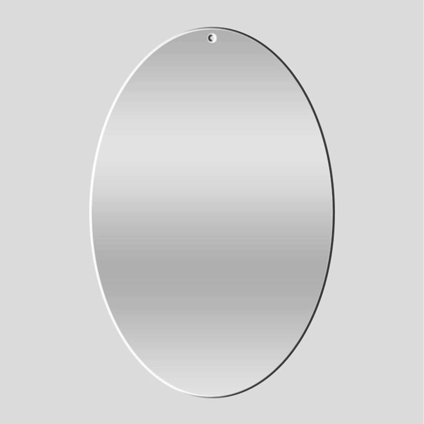 Aluminium Disc 56x37mm Oval Pendant - 10 Pk