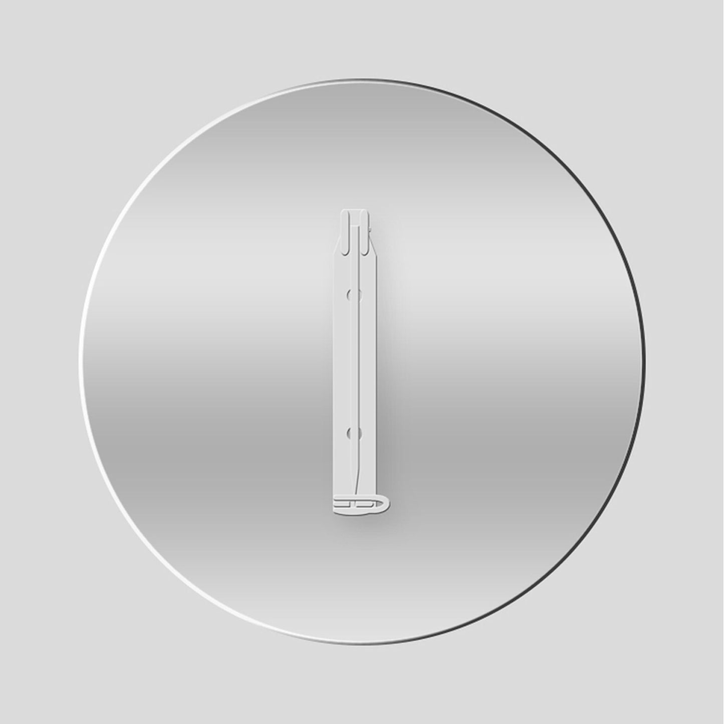 Aluminium Brooch 50mm Round Pk 10