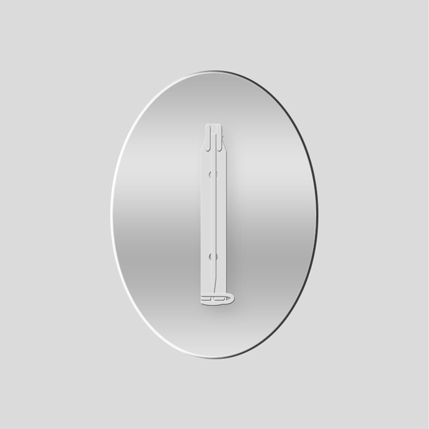 Aluminium Brooch 43x31mm Oval Pk 10