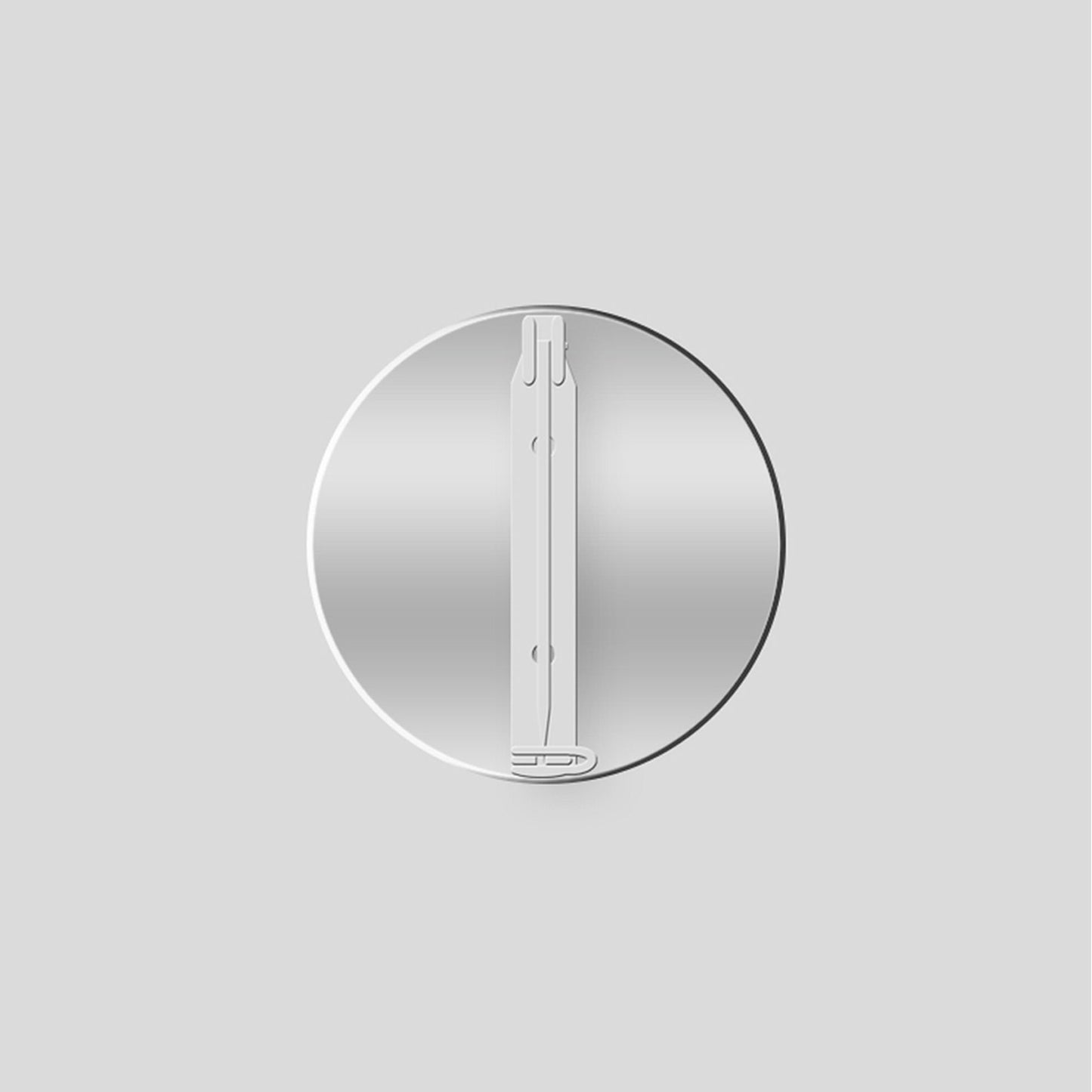 Aluminium Brooch 28mm Round Pk 10
