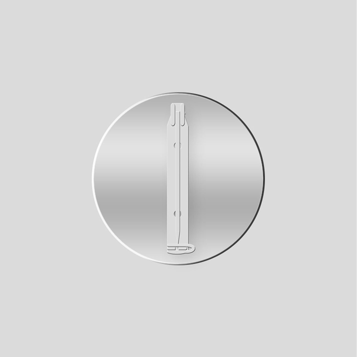 Aluminium Brooch 31mm Round Pk 10