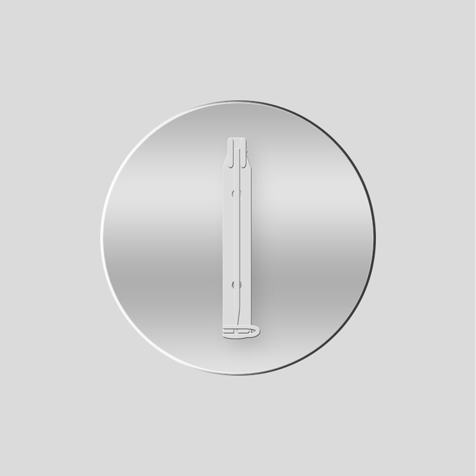 Aluminium Brooch 37mm Round Pk 10