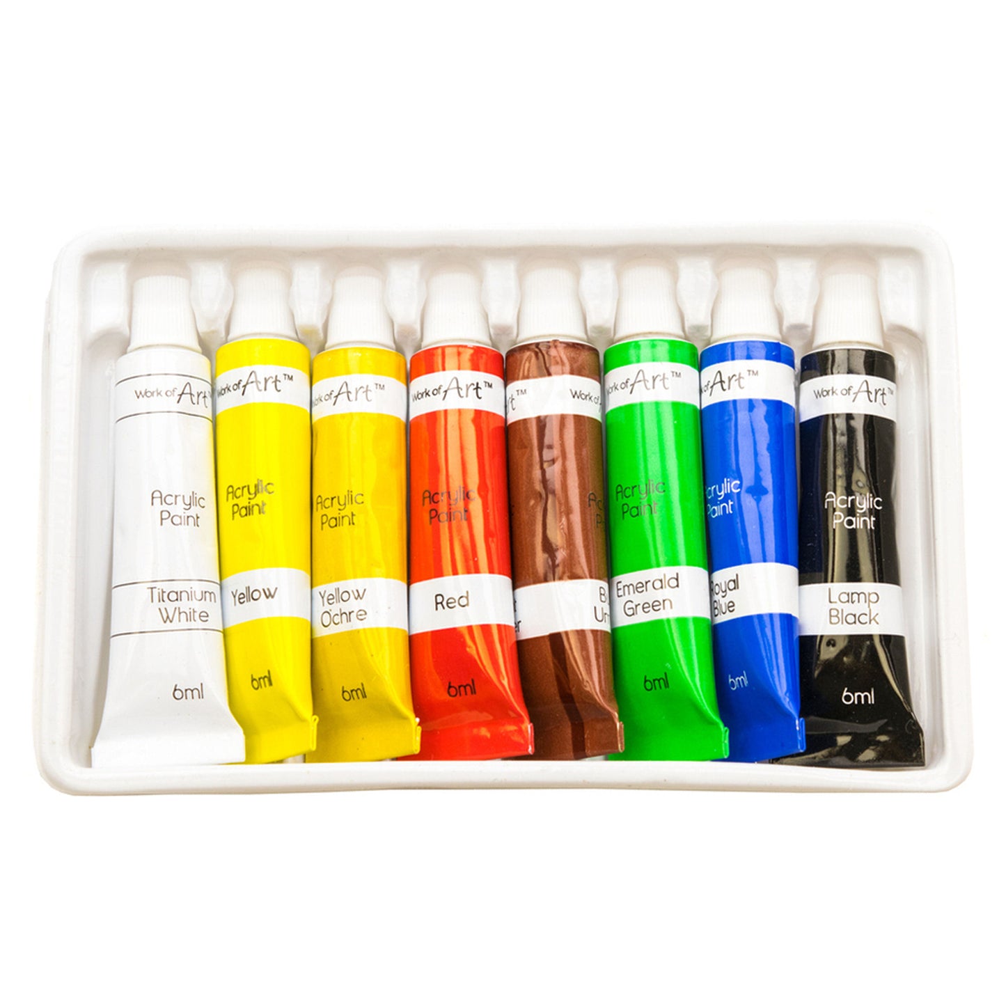 Paint Set Acrylic 6ml Tubes x 8