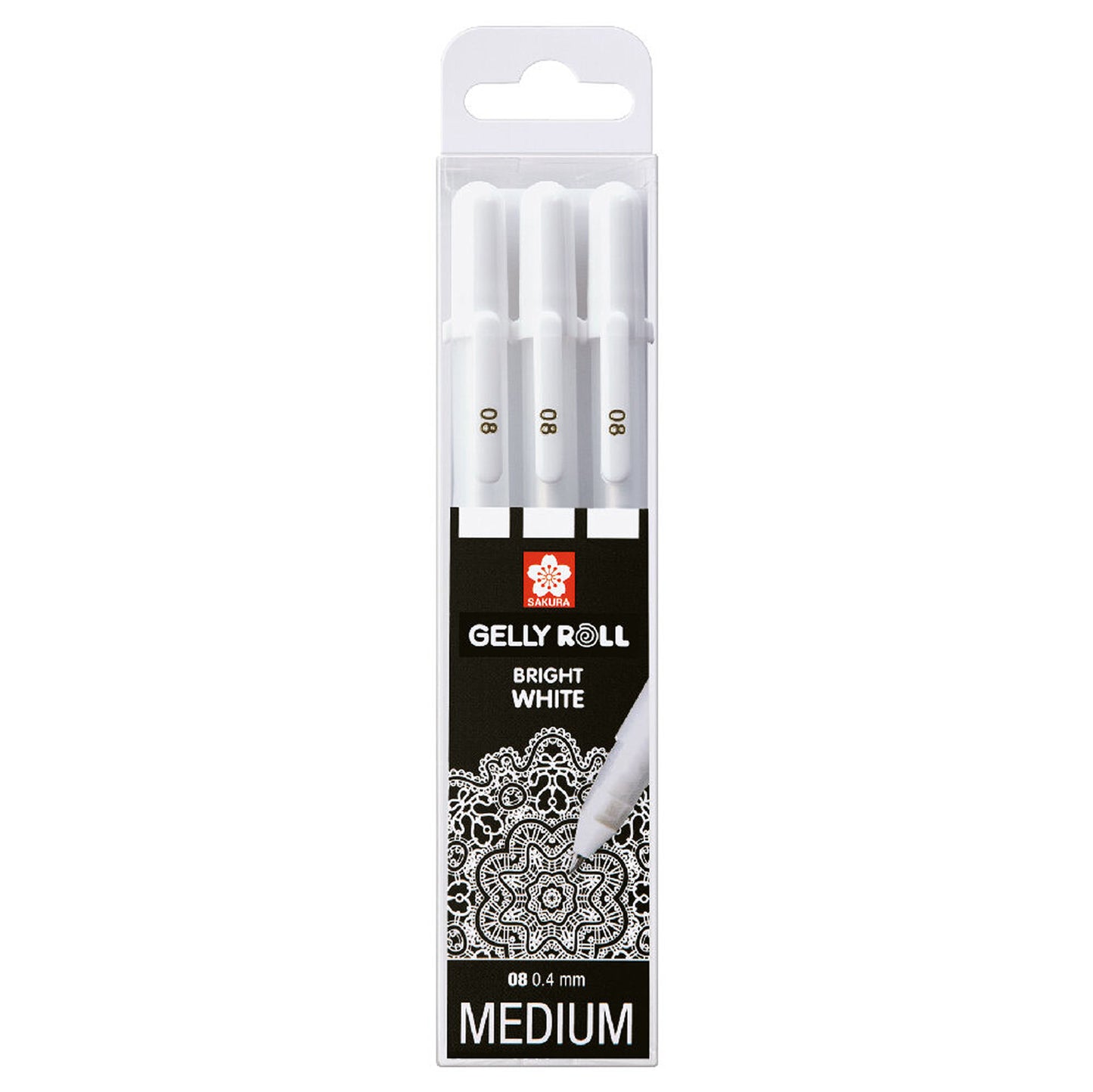Gelly Roll Pen White Medium Set of 3