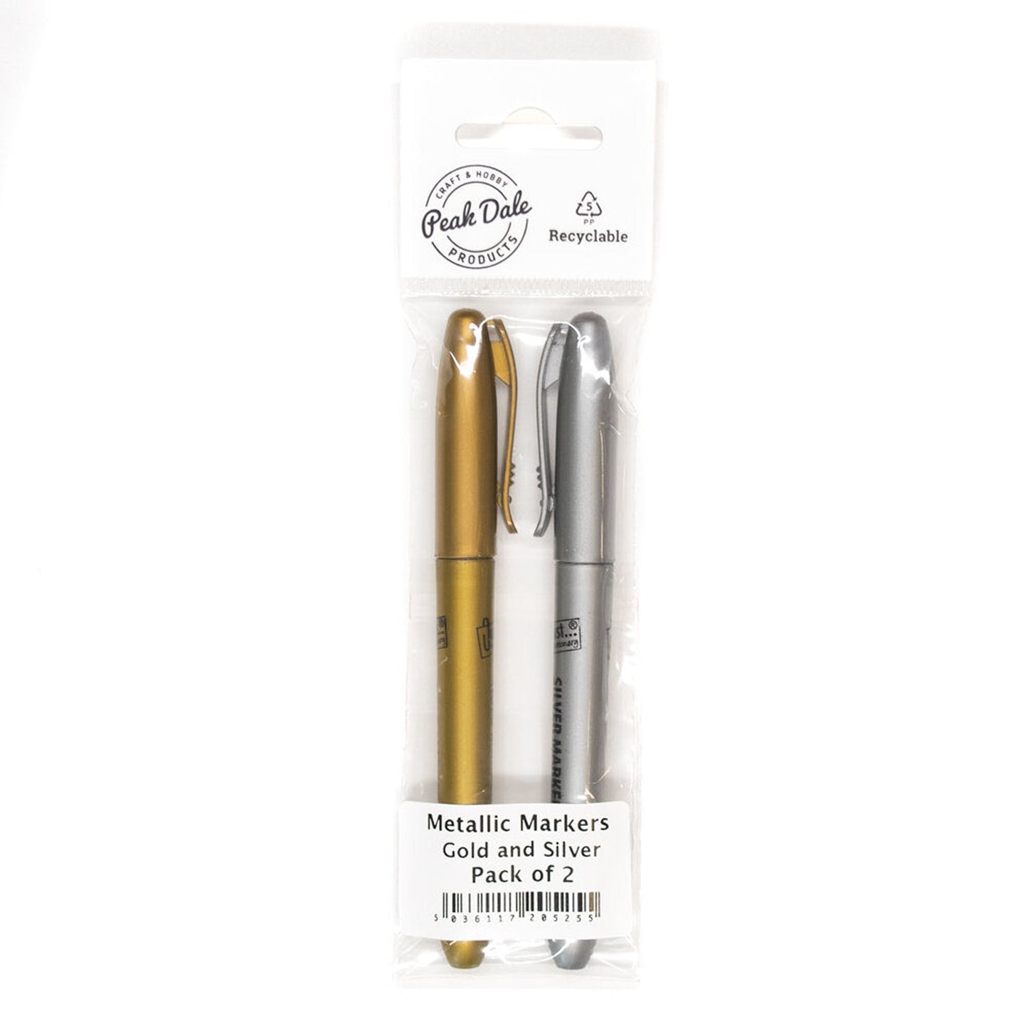 Metallic Markers pack of 2 Gold and Silver