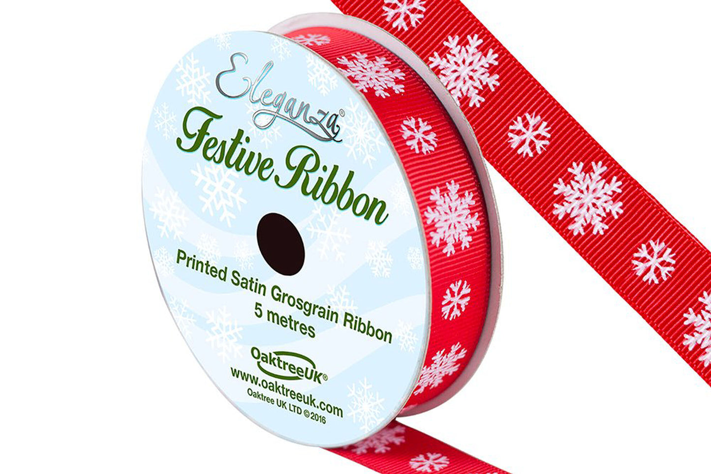 Ribbon 321 Snowflake RED 15 mm