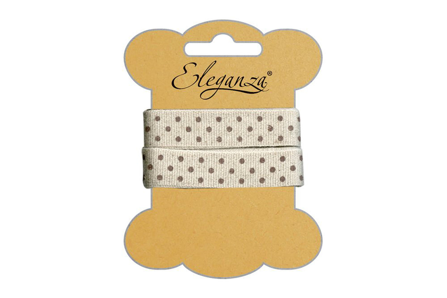 Ribbon Linen Polka Dot 15mm x 2 mt