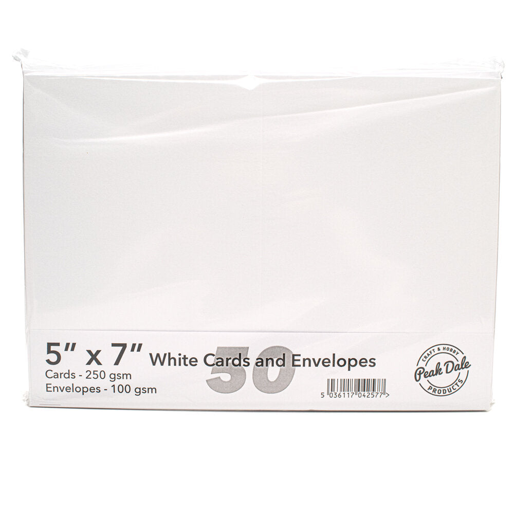 Cards Singlefold (50 PACK) 5 x 7 White