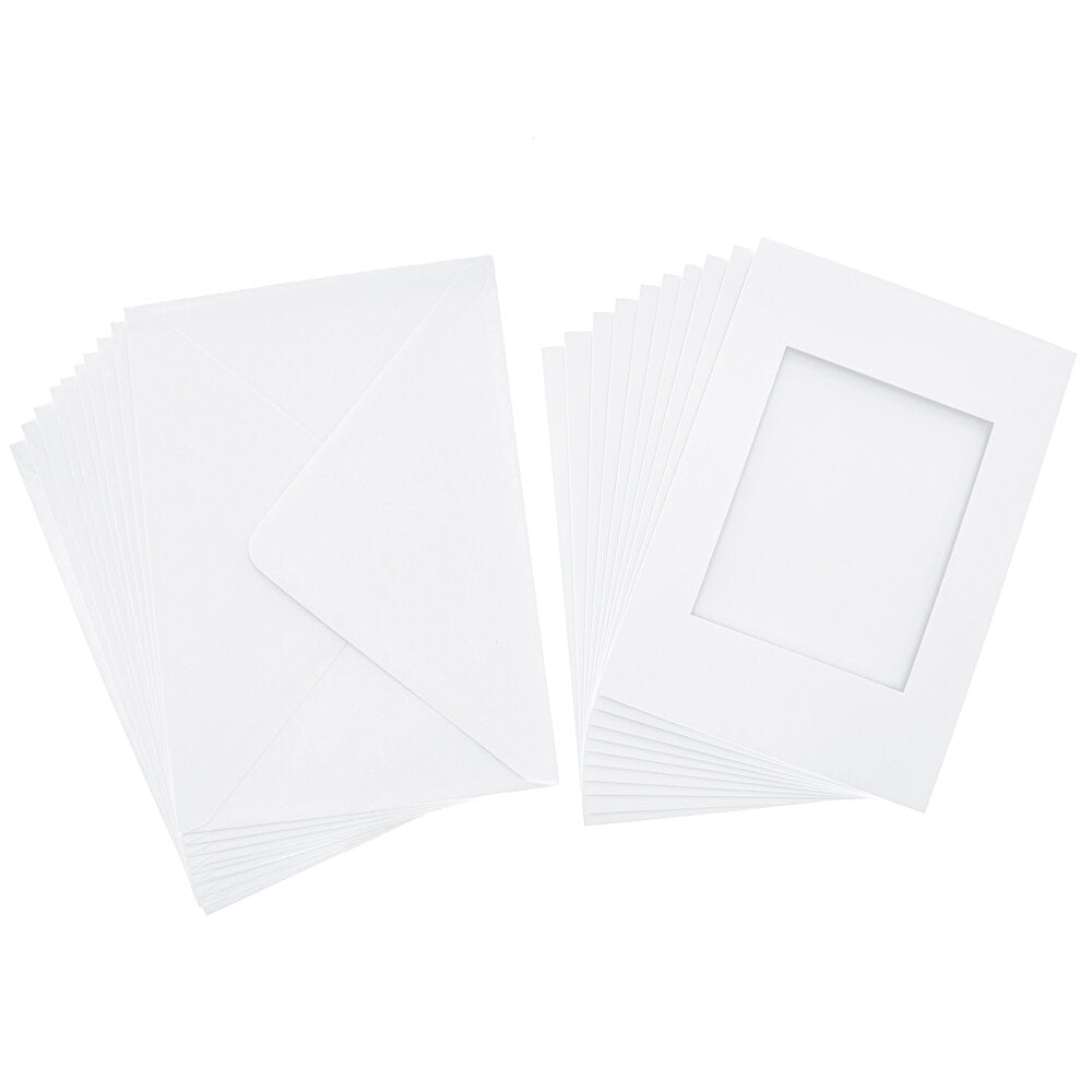Cards A5 - Rectangle Aperture White (10)