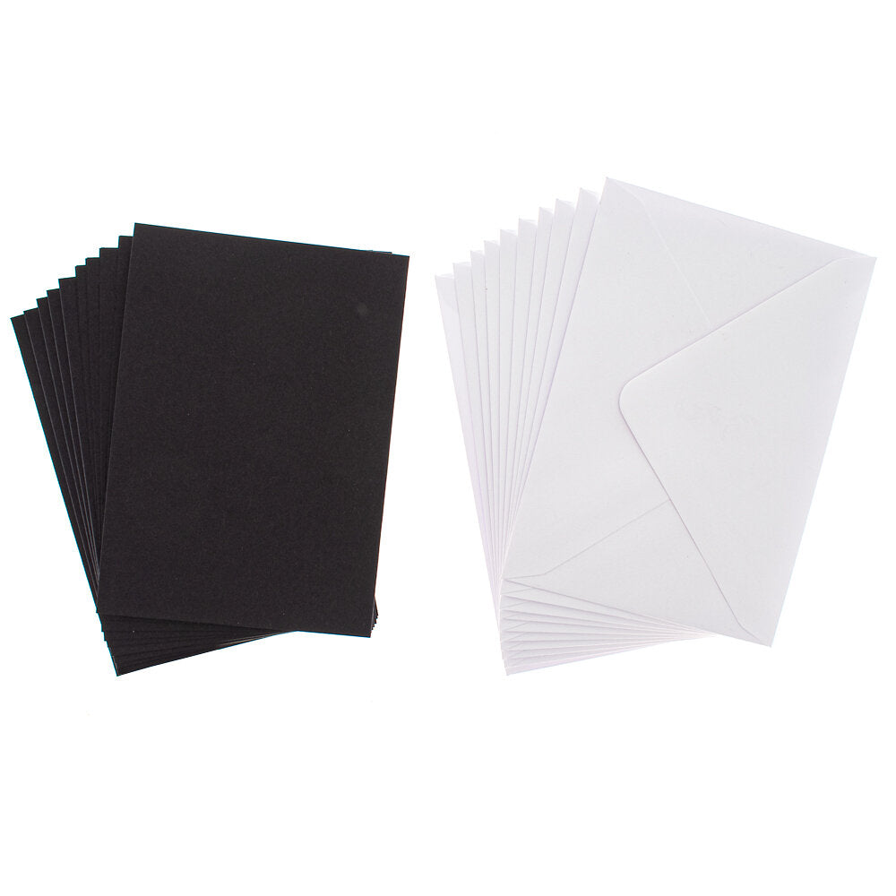 Cards Singlefold A6 Black (10)
