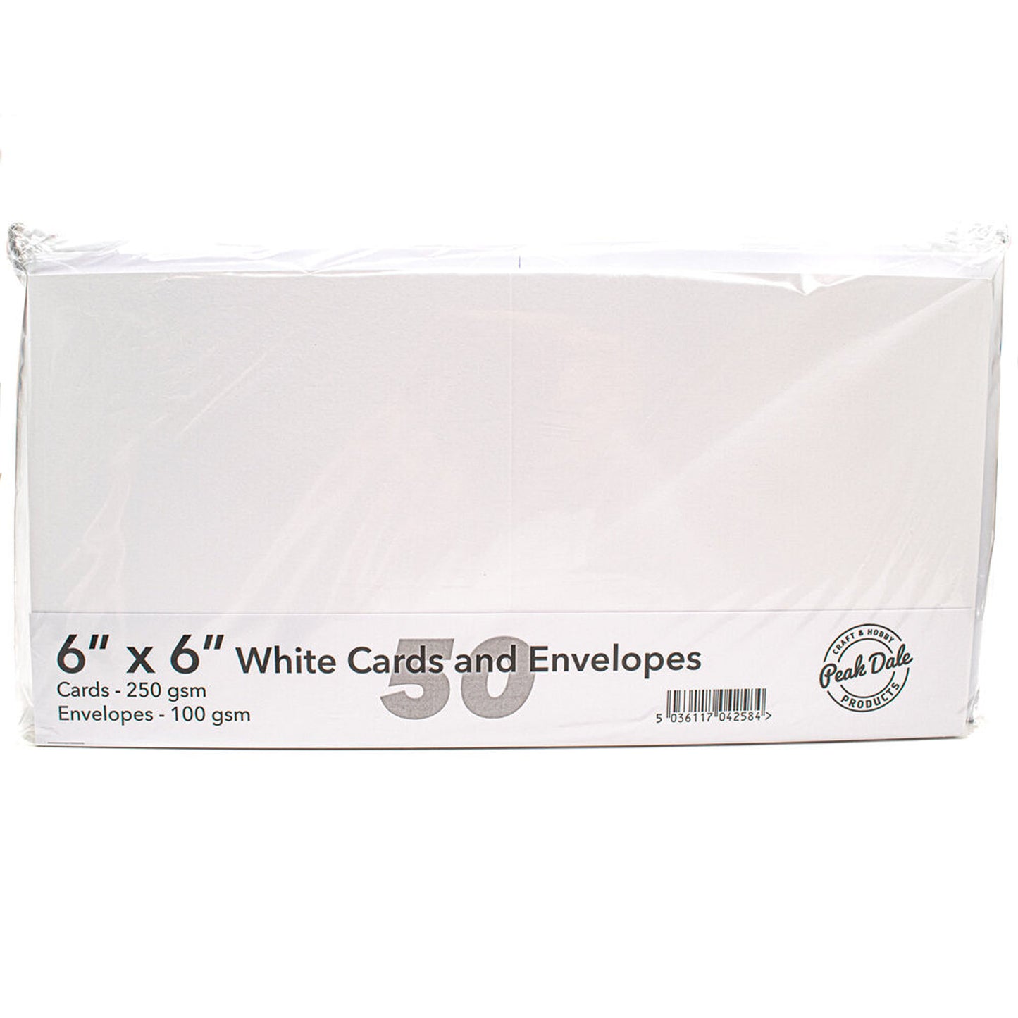 Cards Singlefold (50 PACK) 6x6 Square White