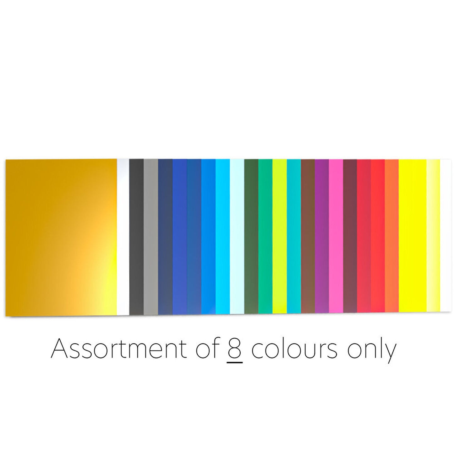 Vinyl Sheet Pack Permanent Adhesive Assorted (8)