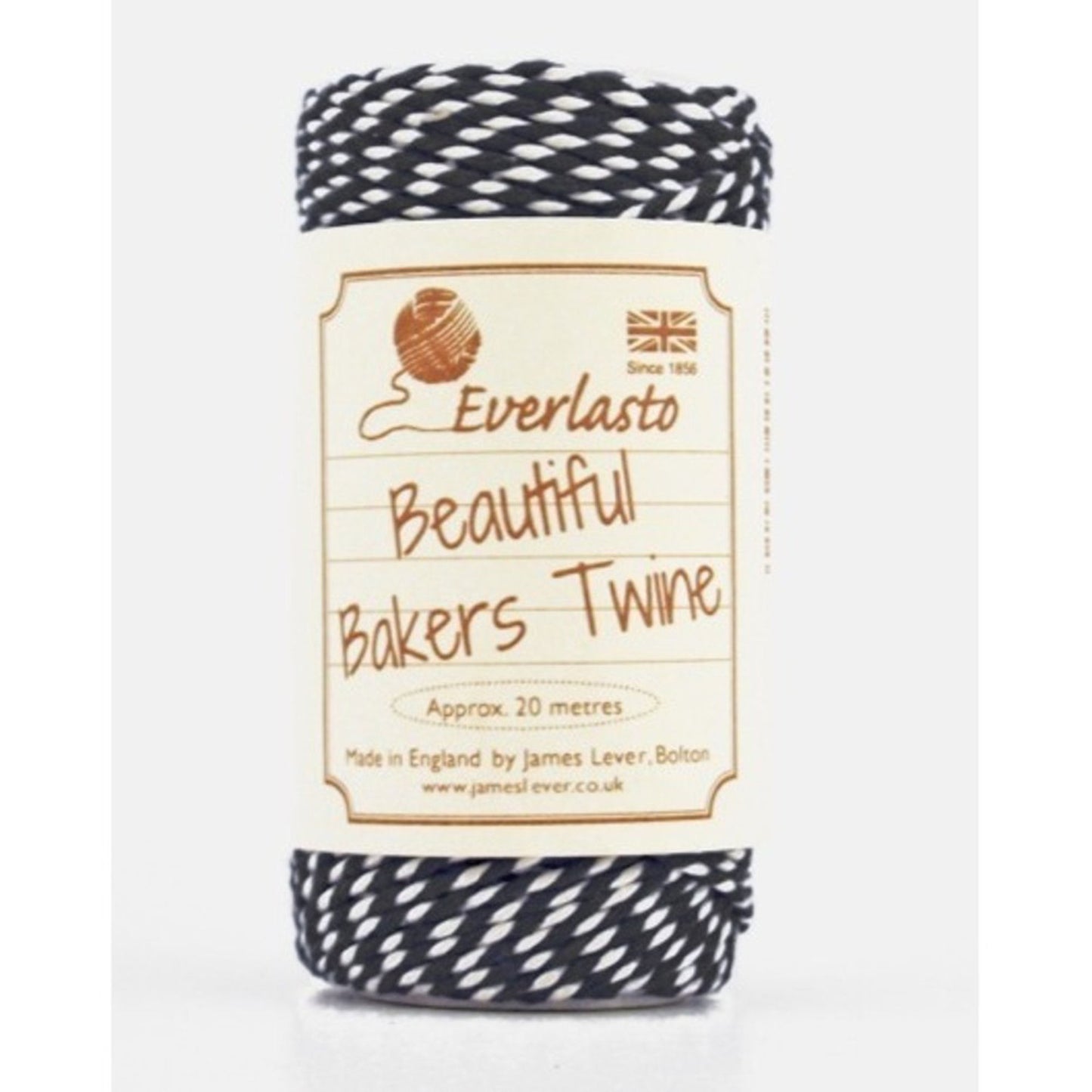 Bakers Twine BLACK/WHITE 20 mt