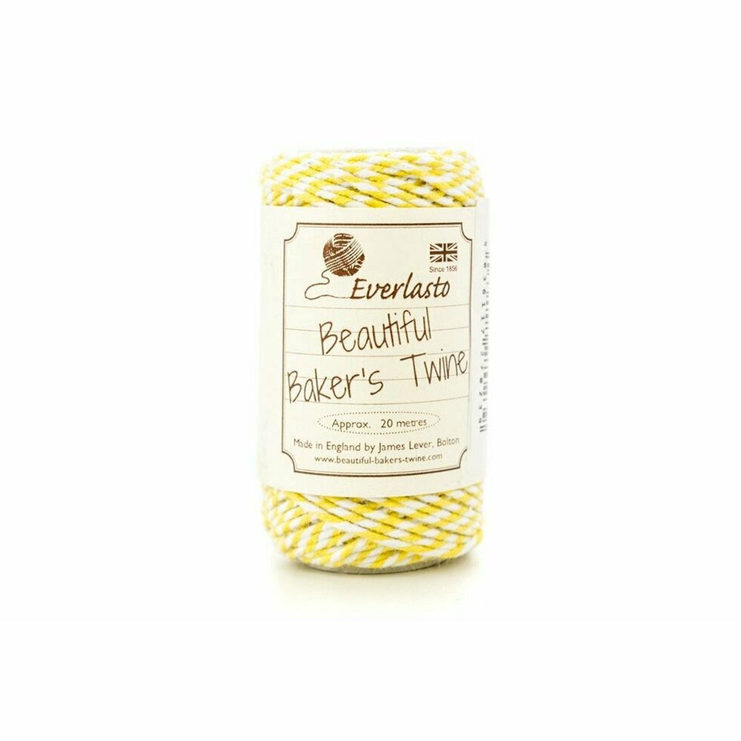 Bakers Twine DAFFODIL YELLOW/WHITE 20mt