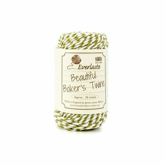 Bakers Twine OLIVE/WHITE 20 mt