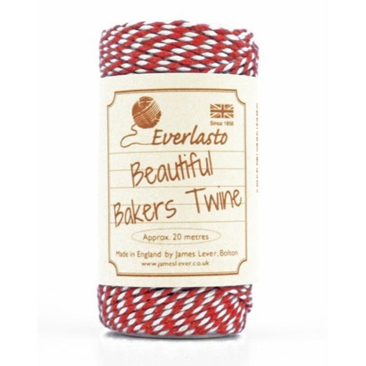 Bakers Twine RED/WHITE 20 mt