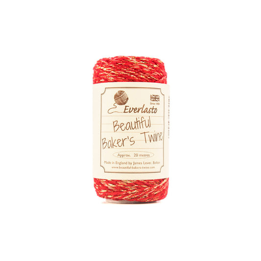 Bakers Twine RED/SPARKLE 20 MT