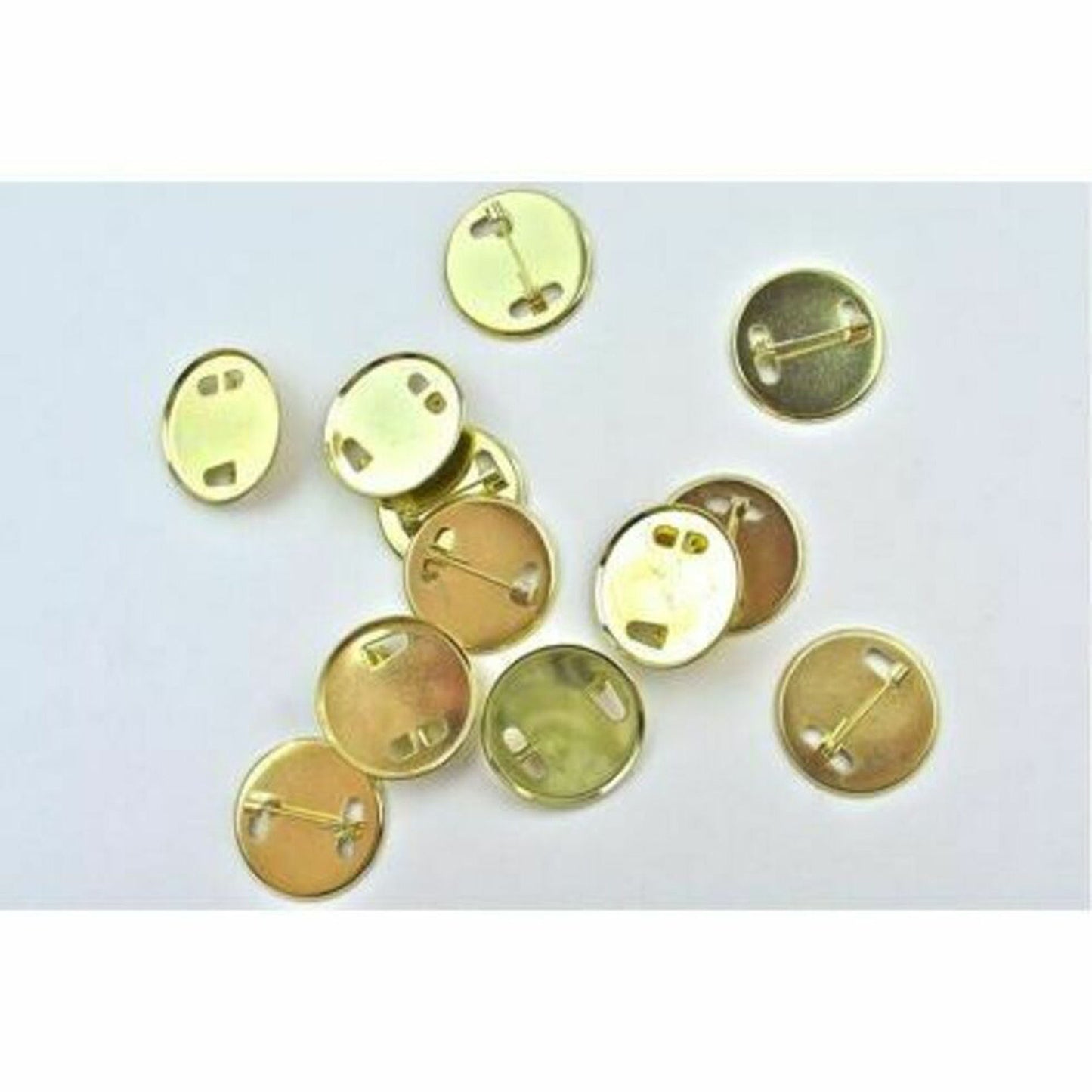 Inset Brooch Mounts - Gilt - Pack of 12