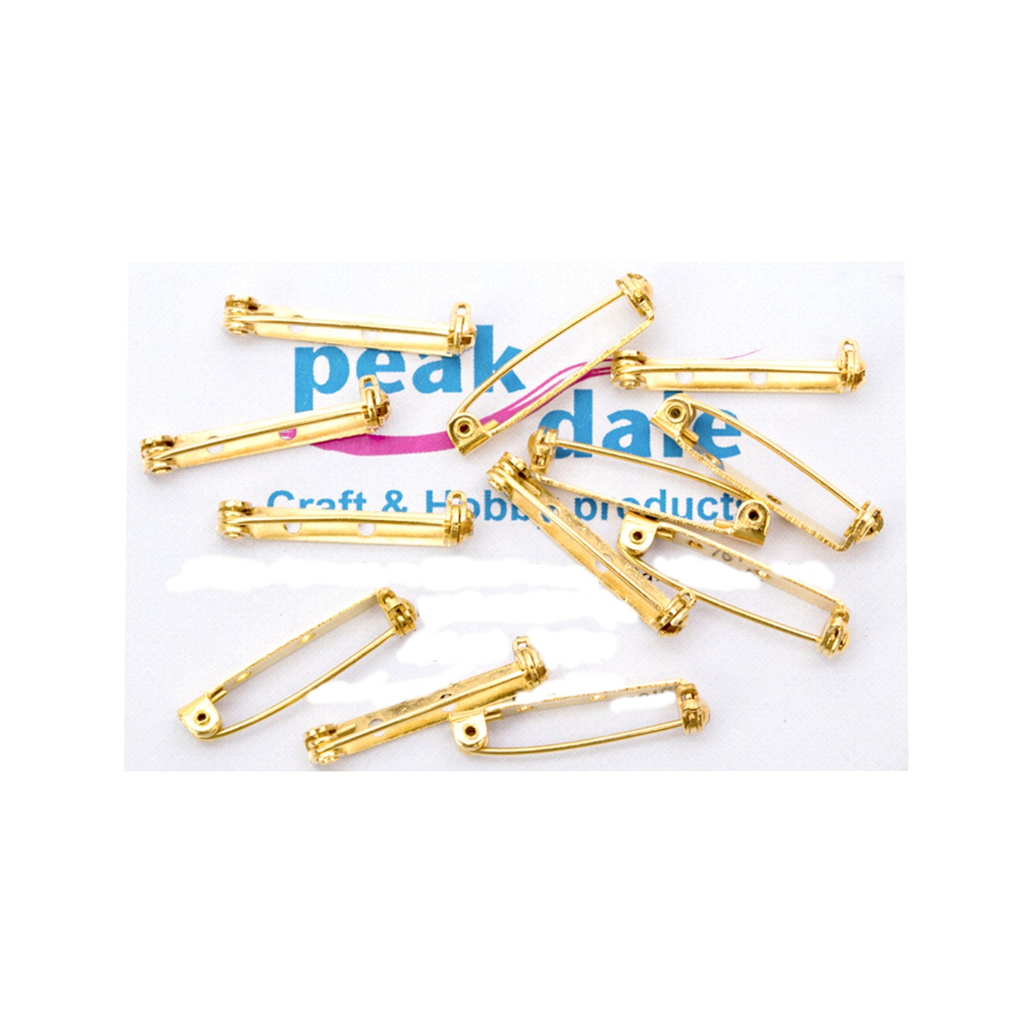 Brooch Pin No 3 - Gilt 25mm - Pack of 12