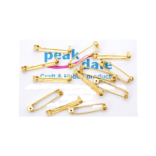 Brooch Pin No 3 - Gilt 25mm - Pack of 12