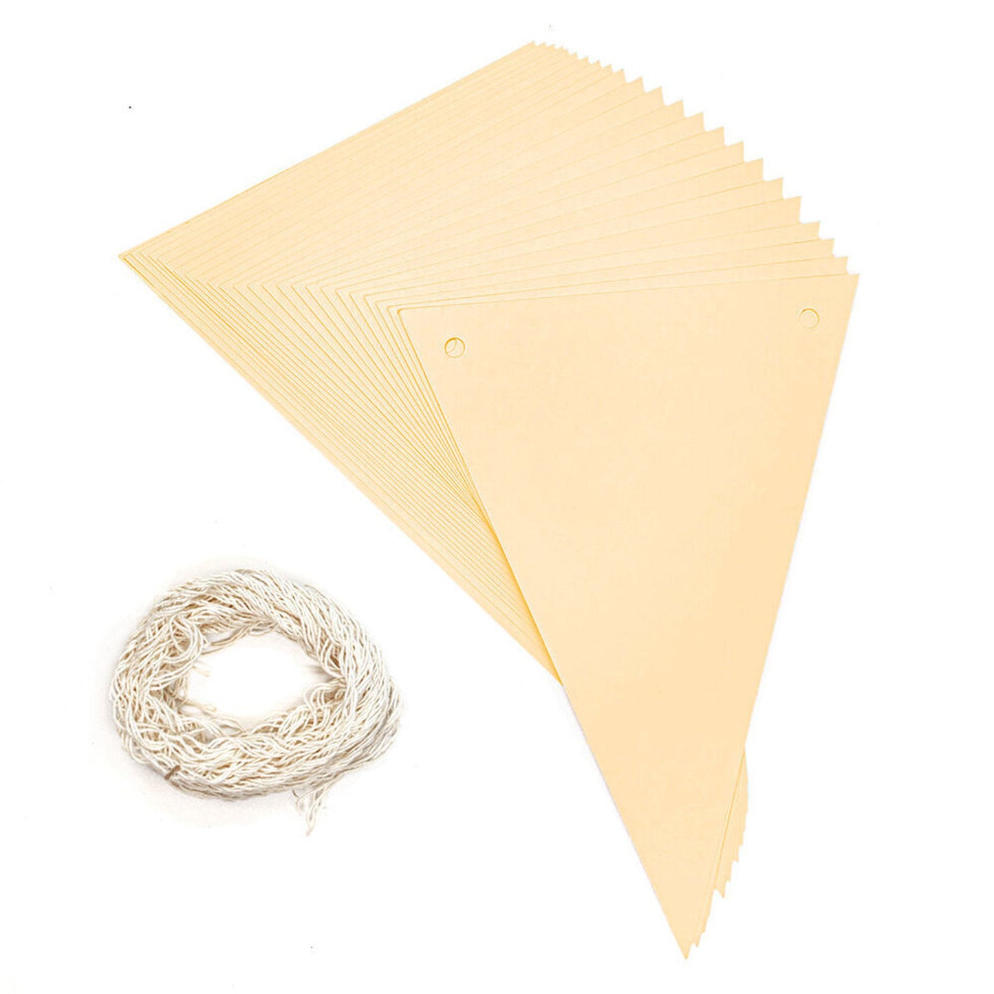 Bunting - Cream Board Pack 25 + String