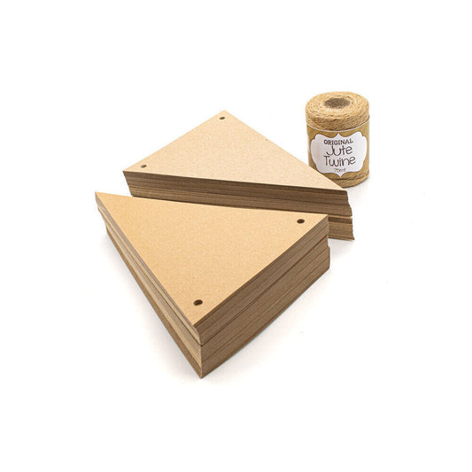 Bunting - Eco Brown Kraft Board Pack 300 + Jute