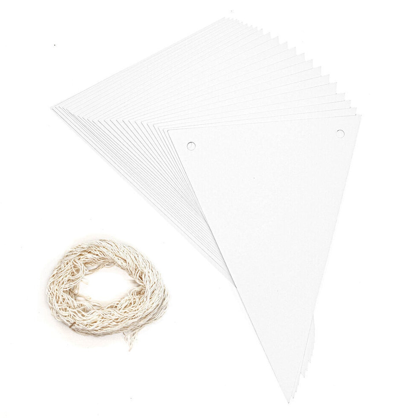 Bunting - White Board Pack 25 + String