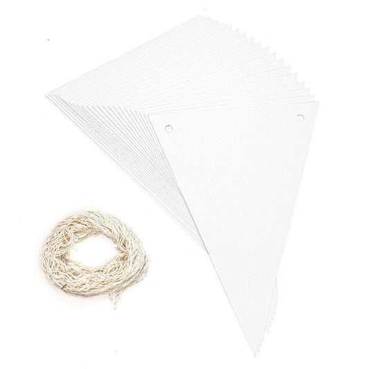 Bunting - White Board Pack 25 + String