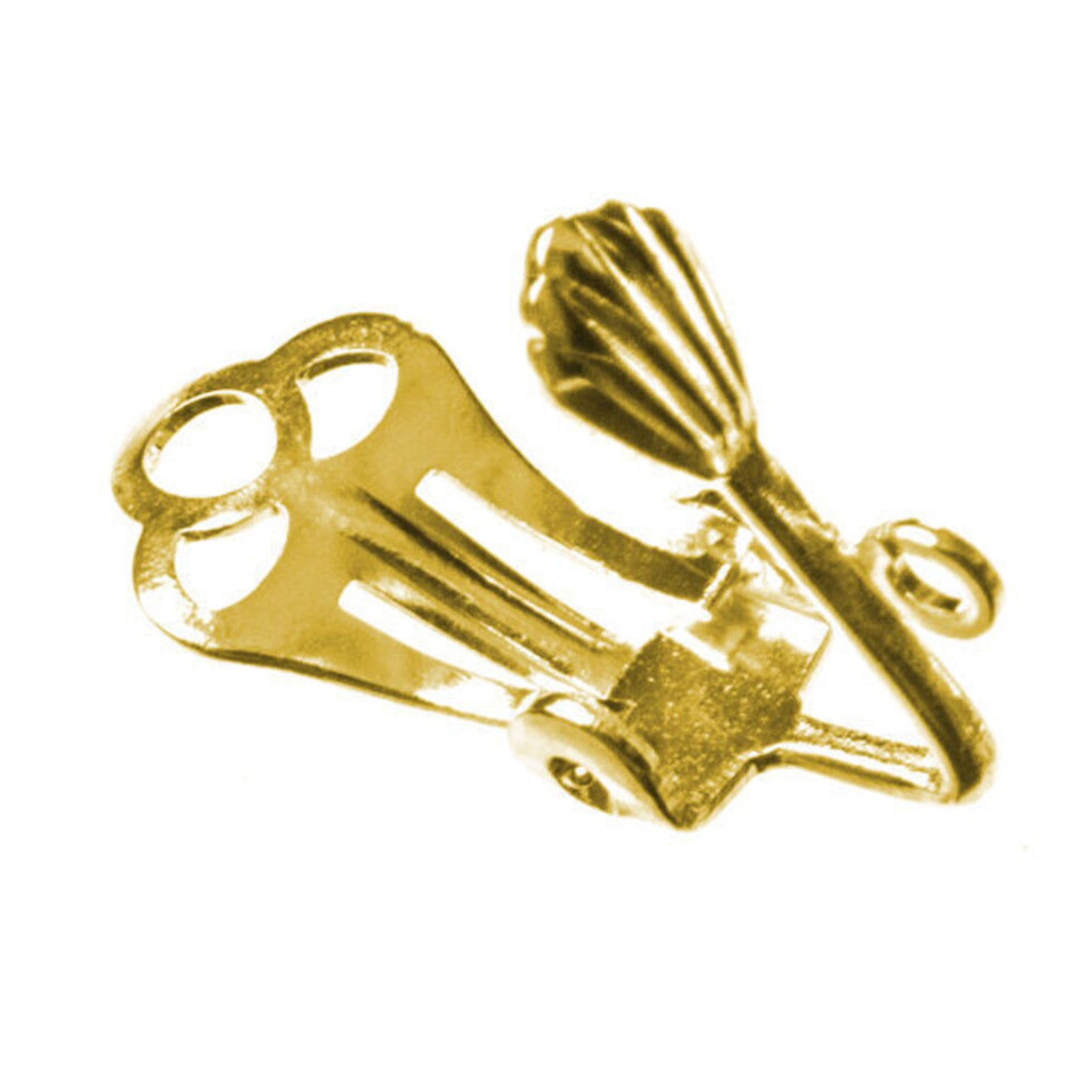 Ear Clips for drops - Gilt 12 Pr