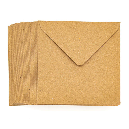 Envelopes - Square 155mm - BROWN KRAFT - 40 pk