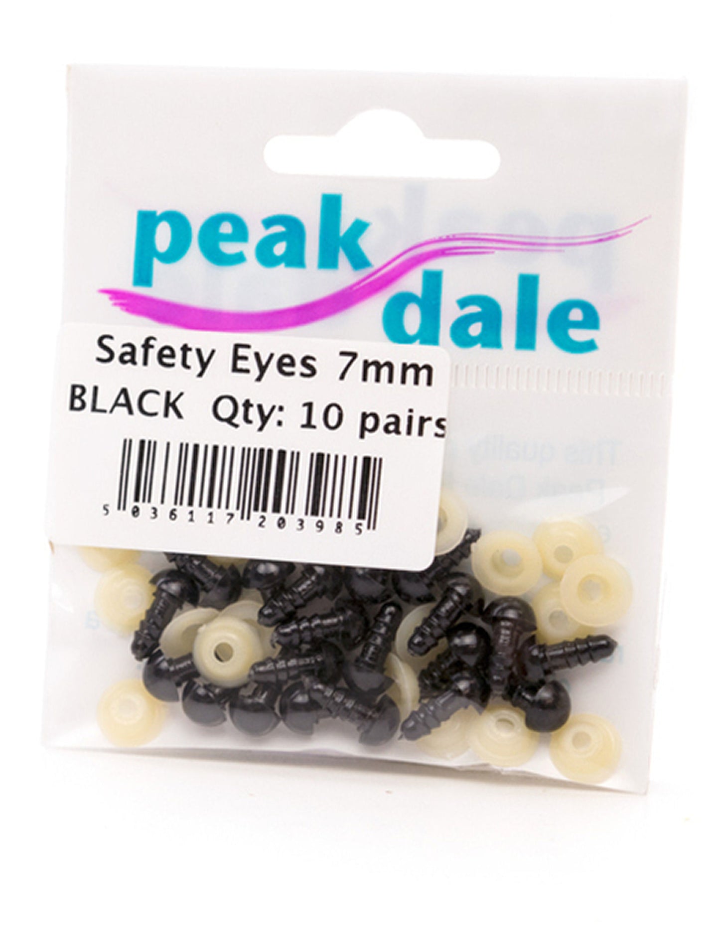 Safety Eyes - 7mm Black - 10 Pk