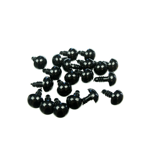 Safety Eyes - 12mm Black - 10 Pk