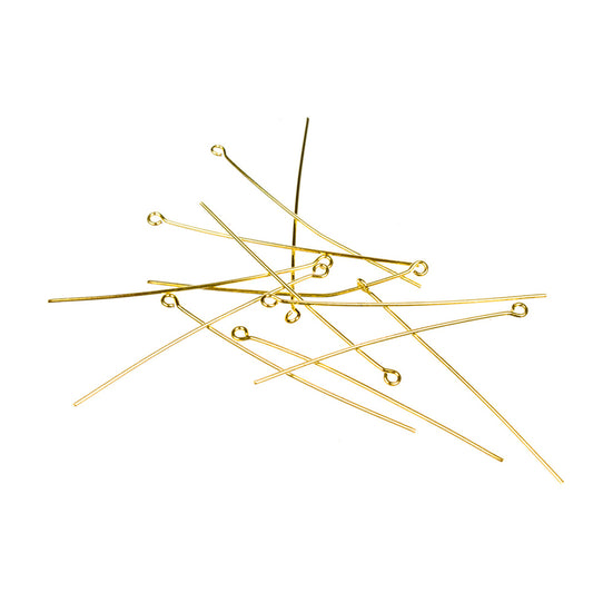 Eye Pins - 50mm Gilt - 12 Pk