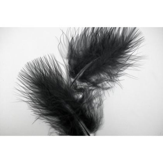 Feather - Marabou Black - 20 Pk