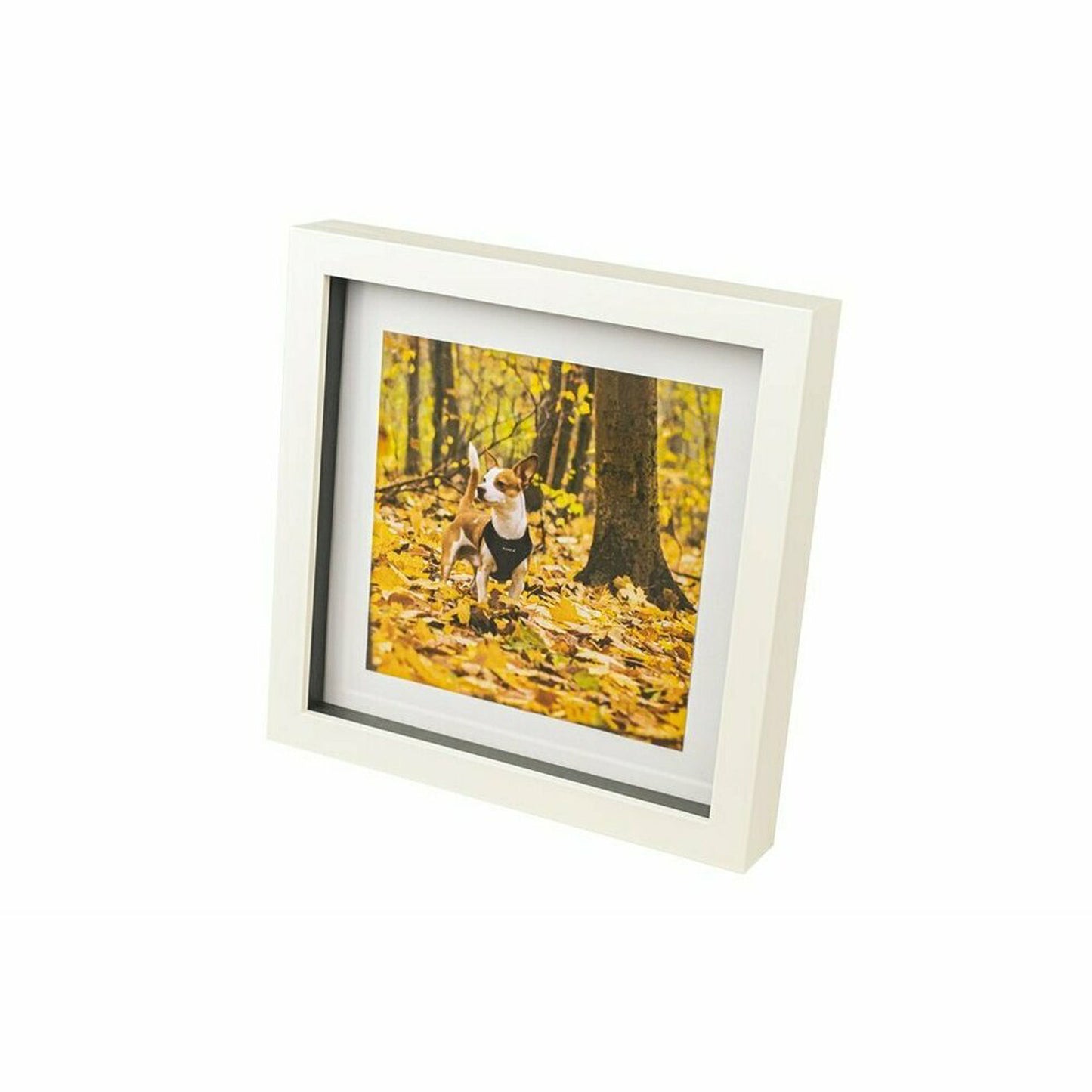 Box Photo Frame 8x8 White Nicola Spring