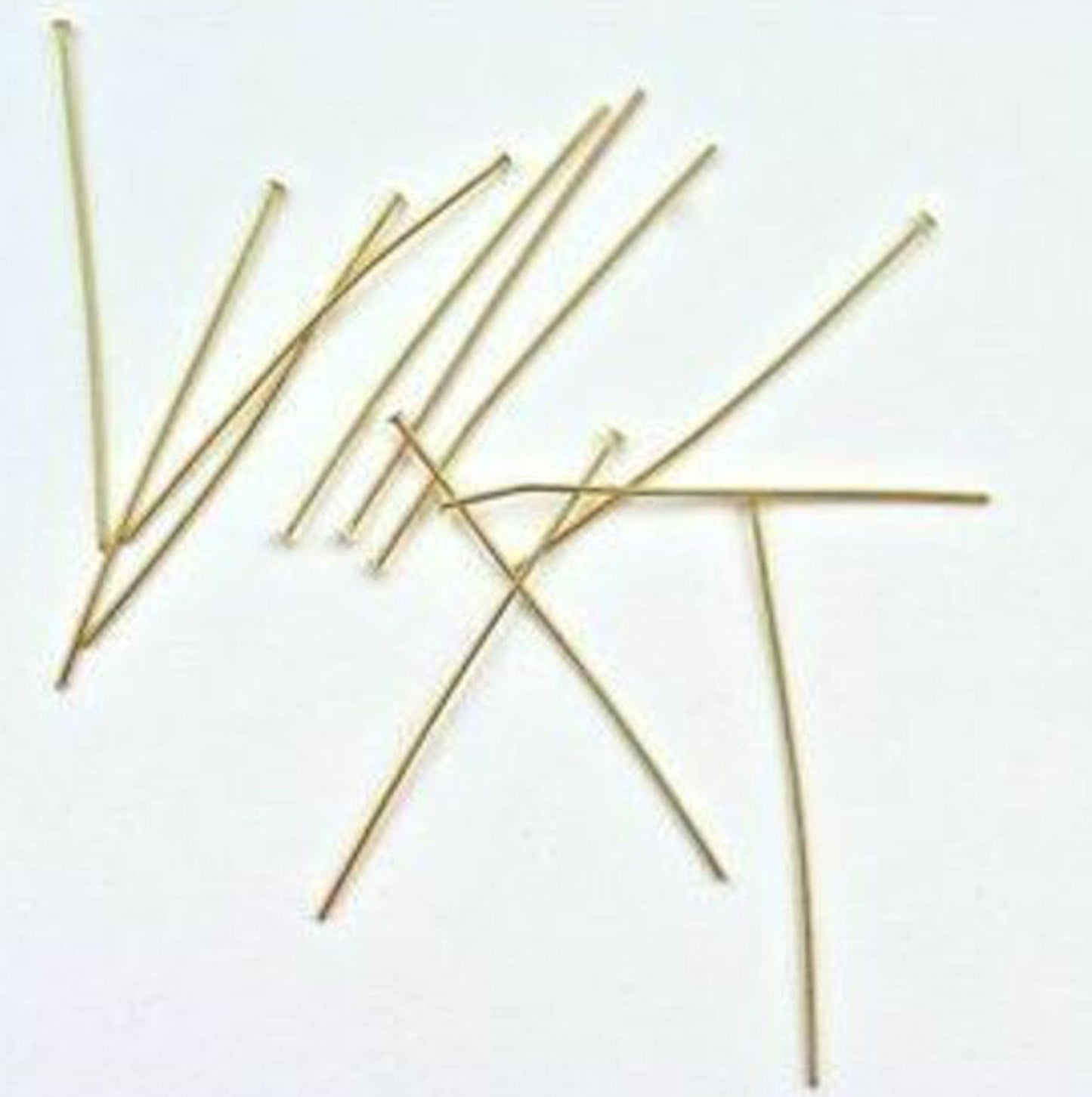 Head Pins - 50mm Gilt - 12 pk