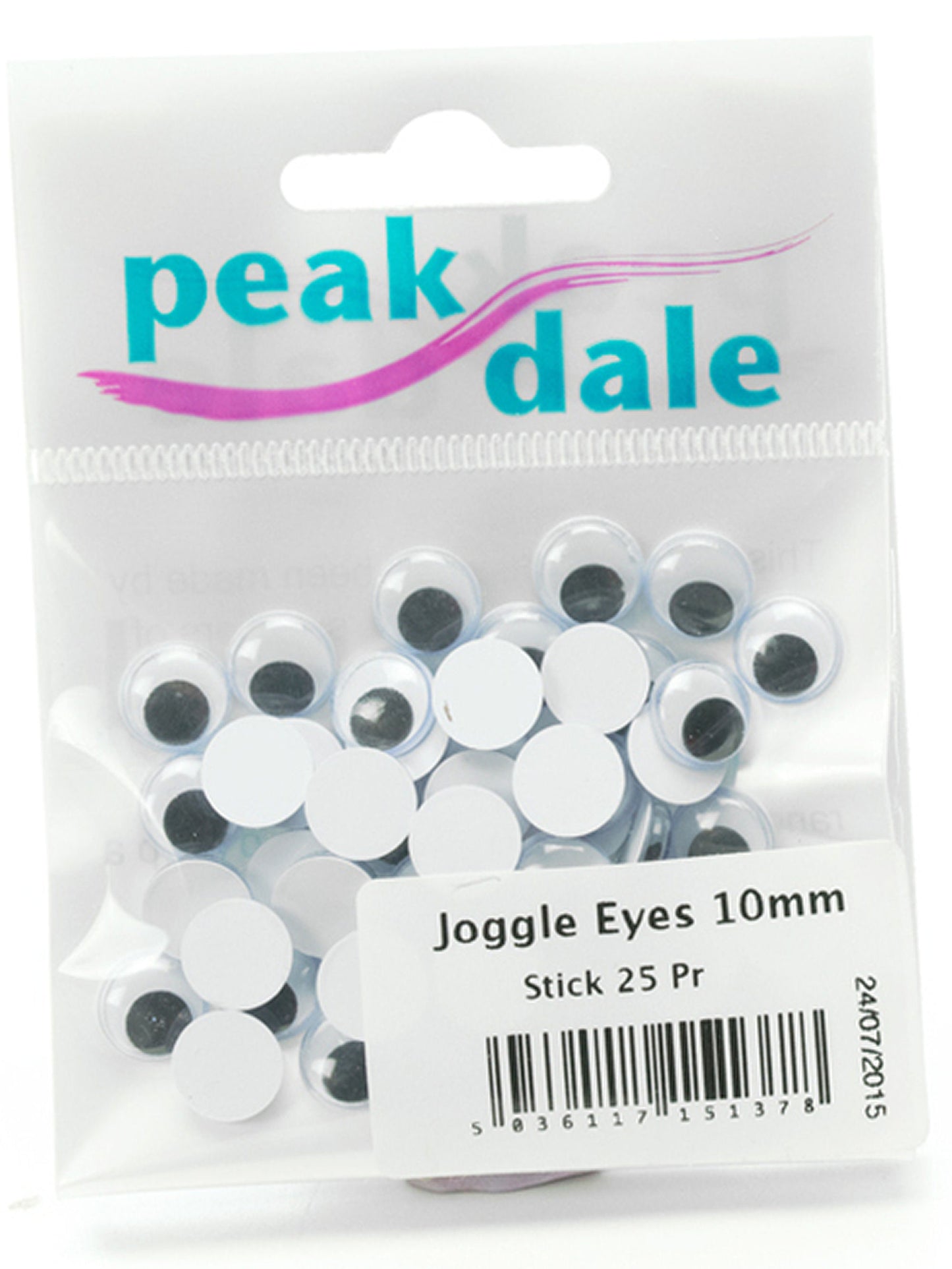 Joggle Eyes - 10mm - Glue On - 25 Pr