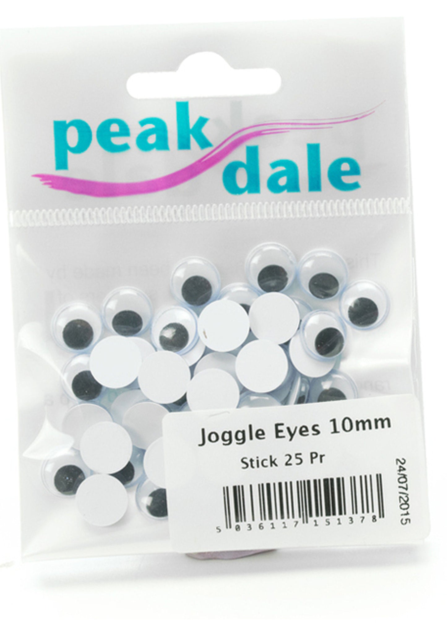 Joggle Eyes - 15mm - Glue On - 25 Pr