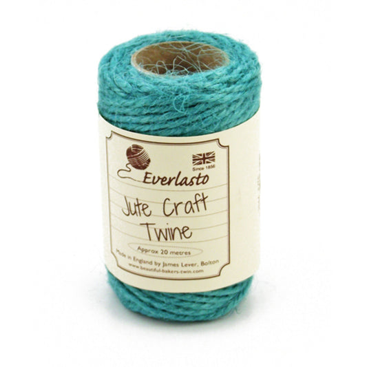 Jute Twine - Aqua Blue - 20 mt