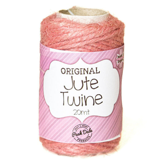 Jute Twine - Candy Floss  - 20 mt